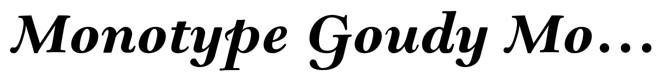 Monotype Goudy Modern Pro Bold Italic